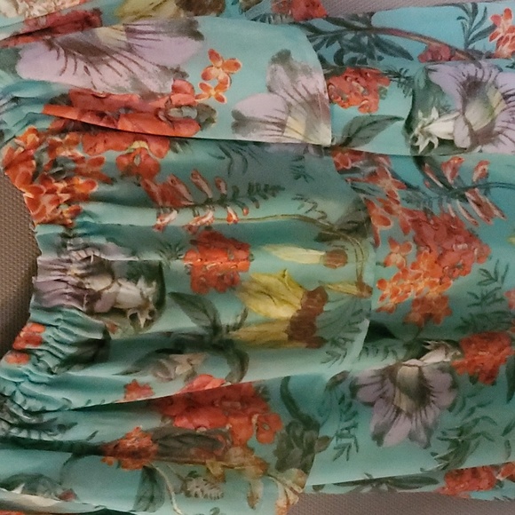 Womens Decree Peasant Style Sleeveless Top. Teal/Multi. Sz M. New W/O Tag. - Picture 6 of 8